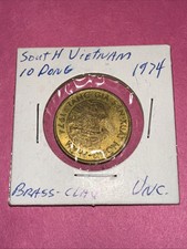 1974 SOUTH VIETNAM 10 DONG UNC COIN RICE FARMERS WORKERS FAO KM 13