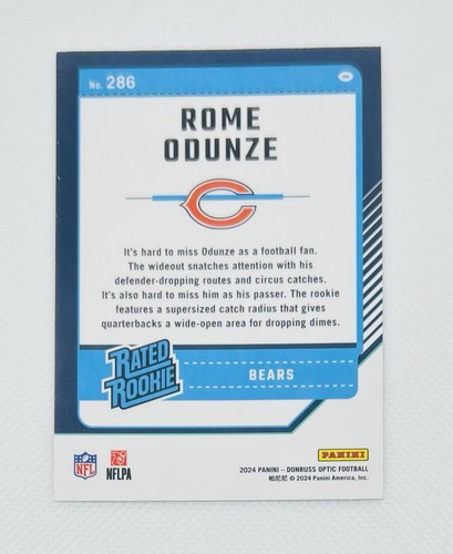 2024 Donruss Optic Caleb Williams First year Fresh Rookie Patch RC Chicago Bears - Picture 4 of 4