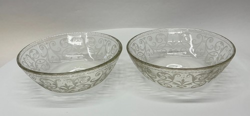 Antique Etched Glass Dessert Set – Probably Lobmeyr, Vienna (ca. 1890–1910) - Picture 5 of 15