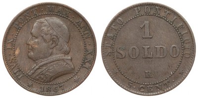 イタリア Porada社 SIR-BISパレットスタンド 廃番希少モデル¥25万 Papal States - 1 Soldo 1867 - Pius IX | eBay