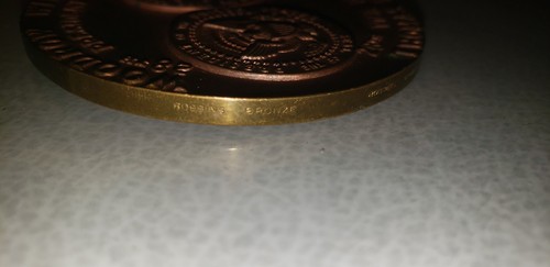 RARE 1913 PRESIDENT WOODROW WILSON - THOMAS MARSHALL INAUGURATION BRONZE MEDAL - Picture 3 of 5