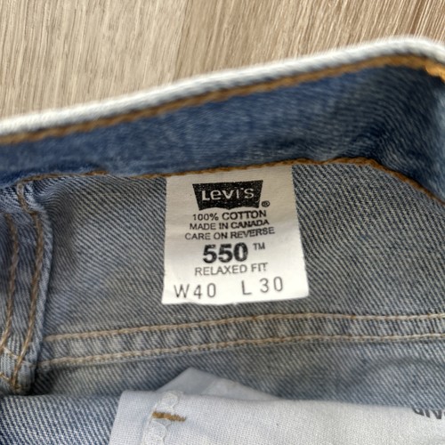 Levis 550 Jeans Mens 40x30 Relaxed Fit Work Wear Denim Pants 100% Cotton 90s VTG - Picture 3 of 12