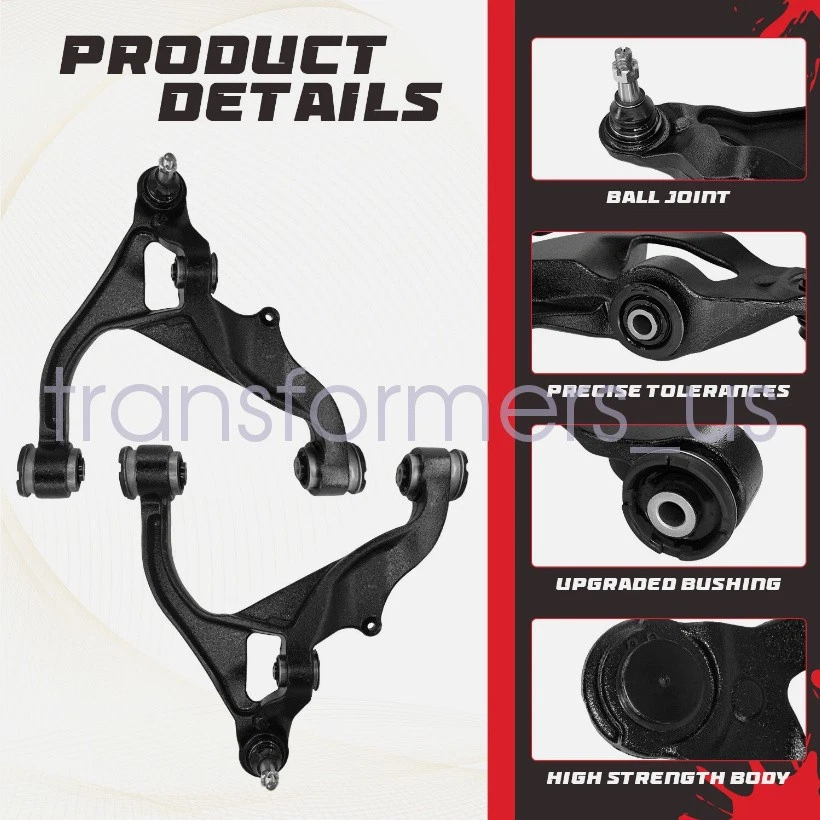 4WD Front Lower Control Arms with Ball Joints Fit for 2006 - 2018 Dodge Ram 1500 - Image 2 of 4
