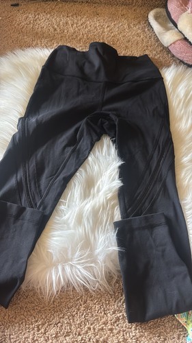 Lululemon rare Side Mesh Panel Black Leggings Size 2 Women - Bild 2 von 3