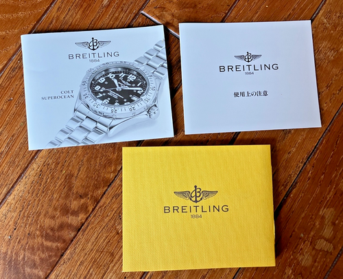 Vintage BREITLING Empty watch Box with Manual #W64 - Picture 2 of 11
