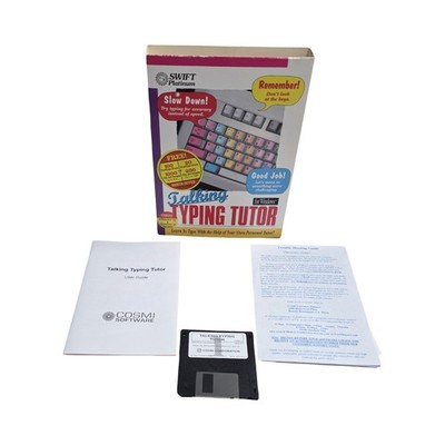 Talking Typing Tutor Swift Platinum Vintage PC Software Floppy Disk Cosmi Retro