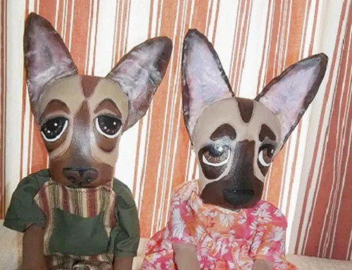 LEERER Stoffpuppenkörper, Primitive Puppe, Deutscher Schäferhund, Basteln zum Selbermachen - Bild 2 von 2