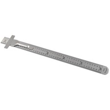 6 X 15/32" STAINLESS STEEL RULER (32NDS-64THS & DECIMAL) (7006-0001)