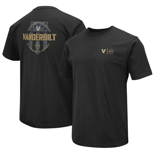 T-shirt homme Colosseum noir Vanderbilt Commodores OHT appréciation militaire - Photo 1/4