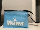 Rare WAWA Nylon Insulated Baby Blue Mini Cooler Zip-Around Employee