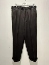 Perry Ellis Portfolio Men’s Dress Pants 34x30 Black Pleated Front Classic Fit