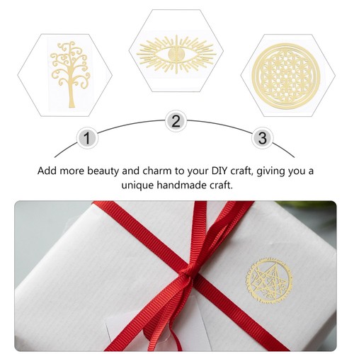 20 Pcs Métal Cuivre Autocollant Autocollants Décoratifs De Scrapbooking D'album - Zdjęcie 2 z 12