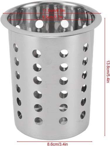 Health Gear Kitchen Utensil Holder Spoon Fork Storage Bucket, With Holes - Picture 6 of 9