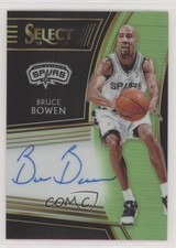 2018-19 Panini Select Signatures Neon Green Prizm /99 Bruce Bowen #SG-BBR Auto