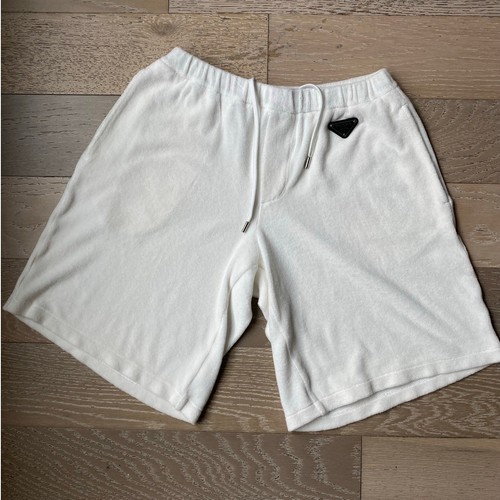 Prada Terry Cloth Shorts Mens Medium Triangle Plaque