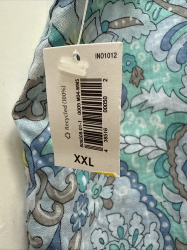 Old Navy Womens Top XXL Blue Paisley Lightweight Sleeveless Scoop Neck Beach NWT - Picture 4 of 9