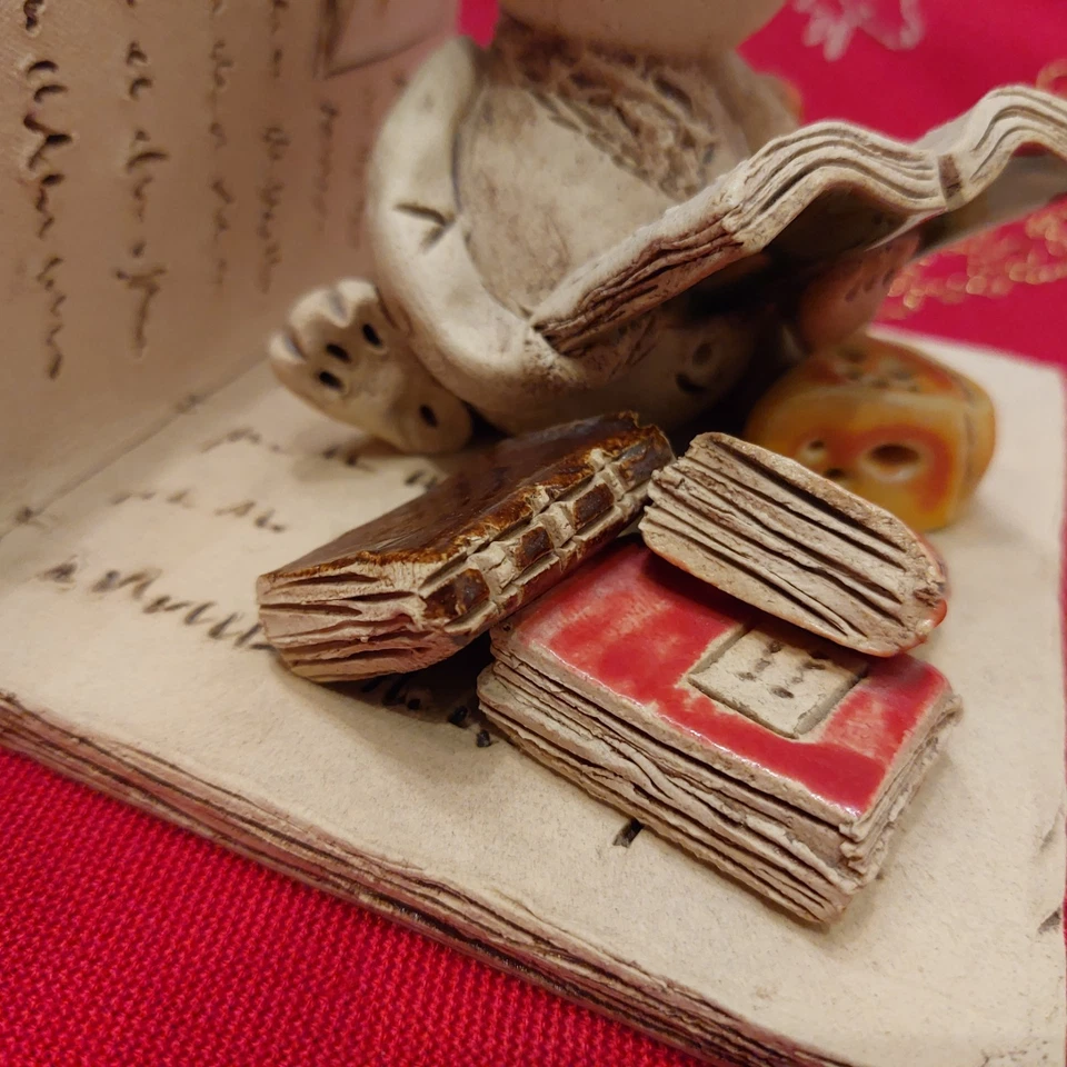 Buchstütze Keramik  Leseratte  - Bild 3 von 4