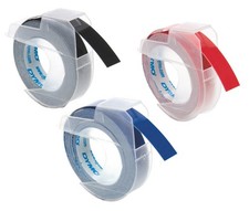 3 DYMO Prägebänder 3D 13151 S0847750, 9 mm farbig sortiert
