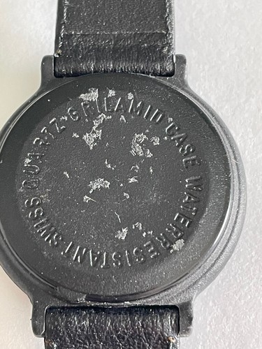 RELOJ SUIZO DE CUARZO VINTAGE CAJA GRILAMIDA NEGRA CON FUNCIÓN DE FECHA CON R (CA) - Imagen 4 de 4