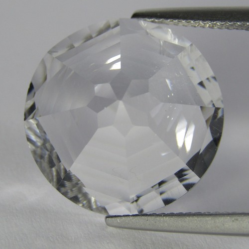 15.80Cts Stunning Natural White Quartz Round Spider Cut Collection Gem - Picture 6 of 6