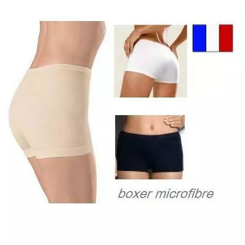 WOMEN'S INVISIBLE MICROFIBER BOXER LOT OF 1 OR 3 BOXERS SHORTY WOMEN  SEAMLESS