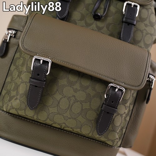 Neu mit Etikett Coach CE523 Sprint Rucksack aus charakteristischem Jacquard-Kiesel-Glattkalbsleder - Bild 10 von 17