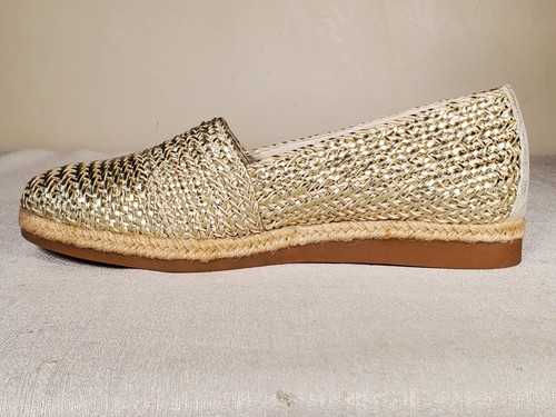 Paul Green Lori Espadrille Metallic Gold Comfort Shoes Women's Size US 7.5 New - Picture 3 of 12
