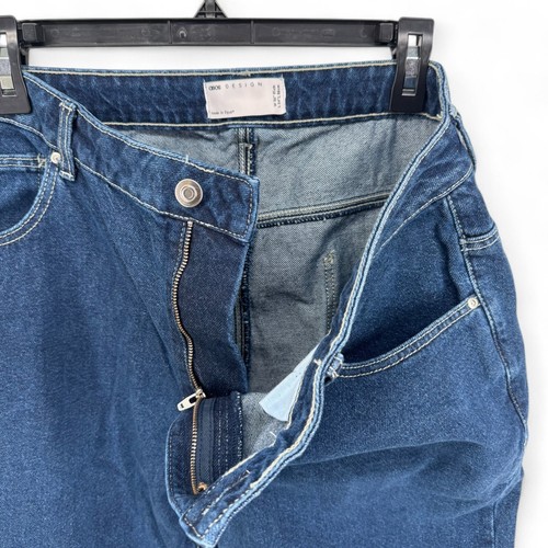 ASOS Design Jeans Uomo Classico Rigido in Mid Stone Wash Blu 36 x 34 - Foto 4 di 5