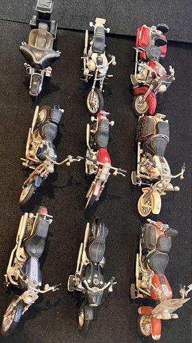 Matchbox, Hot Wheels & Maisto Motorcycle Lot 1:18 - 9 Bikes Harley Davidson + - Picture 3 of 6