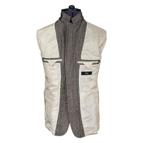 Hugo Boss BODEGA Suit Jacket Grey Brown Check 2 Button Wool Cotton Men's 38R - Picture 9 of 13