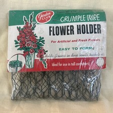Vintage Crumple Wire Flower Holder Easy to Form to Vase Floral Arranging NIP