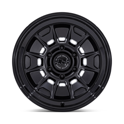 17X8.5 Black Rhino BR021 MONDO 6X5.5 20MM MATTE BLACK W/ GLOSS BLACK LIP - Picture 3 of 5