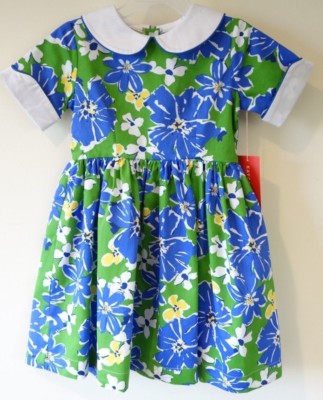 Brand New Kayce Hughes Kathleen Blue//Green Poppy Dress Girl/'s Size 3