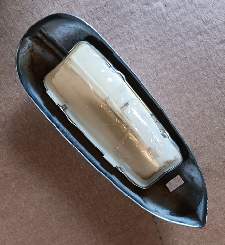 49 50 51 52 53 54 Chevy car GM dome light lens and chrome bezel surround trim - Picture 4 of 4