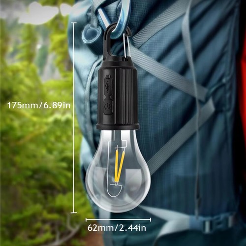 Dimmable Usb Light Bulb With Hook Long Duration Rechargeable Lamps Warm White - Picture 7 of 12