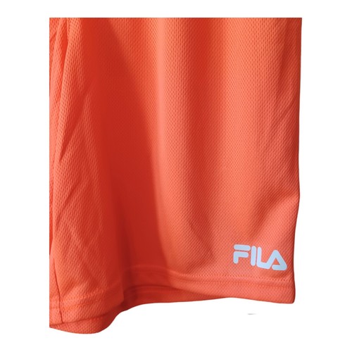 Fila Shorts Set 12 Boys Gray Orange Mesh Shorts Fila Spellout - Picture 4 of 4