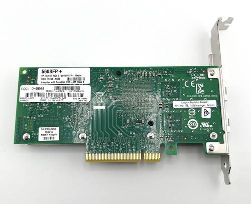 HP 665249-B21 Ethernet 10Gb 2-port 560SFP+ Adapter - High Profile - 3YR Warranty - Picture 3 of 3