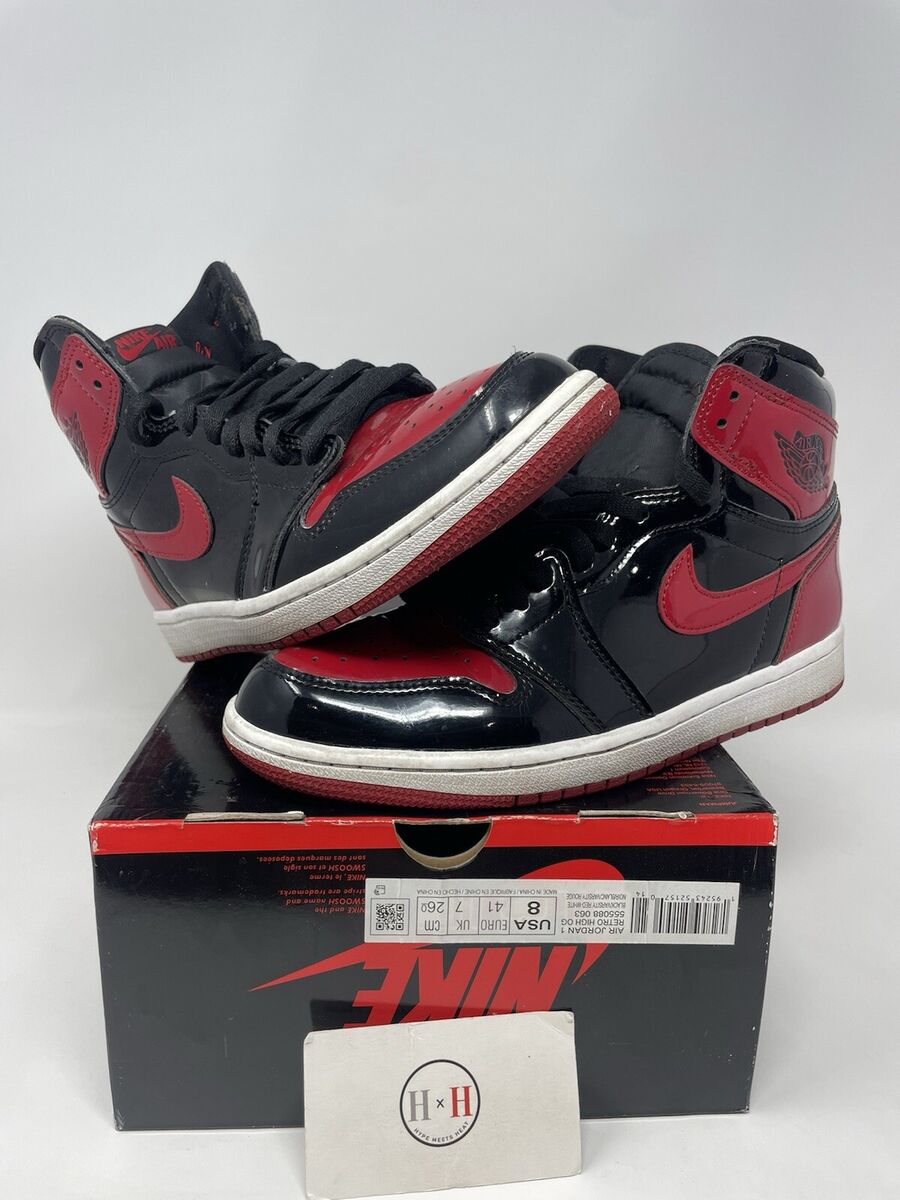 Air Jordan 1 Retro High Og Patent Bred 2021 Size 8 555088 Air Jordan 1 Retro High Og Patent Bred 2021 Size 8 555088