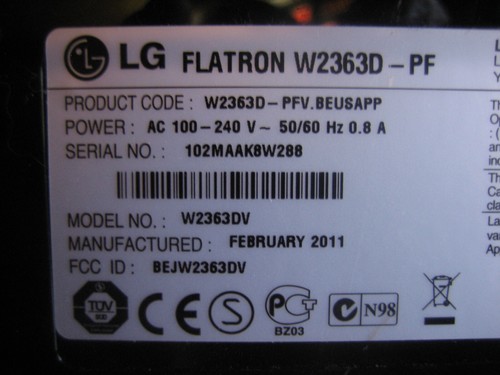 LG Flatron W2363D, 3D Monitor, 120Hz, 2x HDMI, DVI - Bild 7 von 14