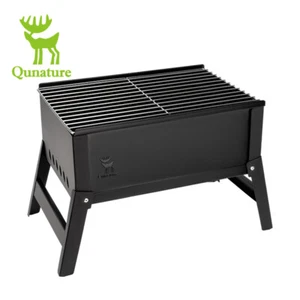 Qunature Camping en plein air Garage Barbecue Grill Poêle pliable de service lourd Portable