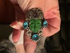 natural stones 925 size 7 Sterling Silver Goddess Ring with