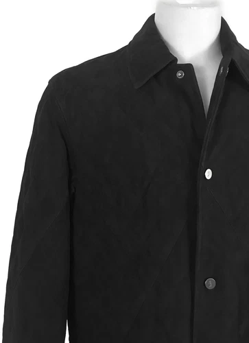 NEW $1695 Bobby Jones Water Resistant Suede Jacket!  Weathered Black  Quilted  video thumbnail