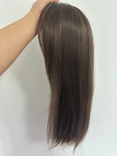 5,5"x6,3" freies Teil realistische hitzebeständige Kunsthaar Topper mit Band 18" - Bild 3 von 10