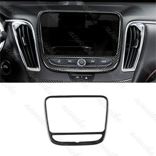 1PCS Carbon Fiber Central Console Navigation Frame For Chevrolet Malibu 2016-24 - Picture 3 of 6