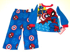 Two Piece Marvel Spider Man Captain America Pajamas Set New NWT Baby Toddler 24M