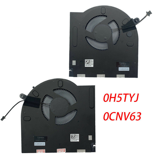 CPU GPU Cooling Fan 0H5TYJ 0CNV63 For DELL Alienware M17 R3 M17 R4 RTX20 RTX30 - Afbeelding 3 van 12
