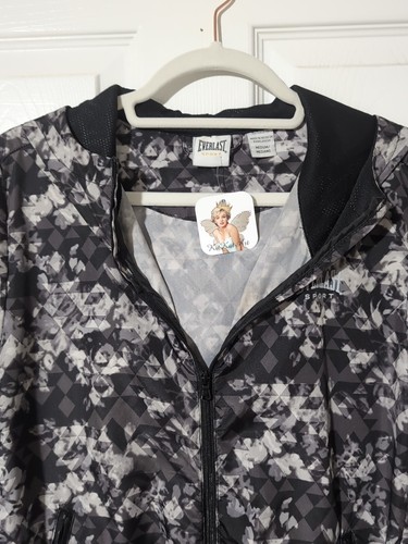 EVERLAST SPORT Full Zipper Windbreaker Jacket Men's Medium Gray Camo - Picture 2 of 8