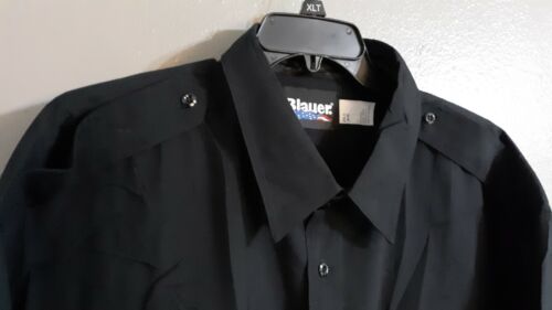 NEW- MEN'S BLAUER LONG SLEEVE WOOL BLEND BLACK POLICE SHIRT . SIZE 20.5 - Picture 6 of 8
