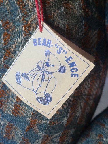 RARE 1983 Steve Schutt Knit BEAR 18" BEAR-"S"-ENCE w/ Registration# Tag Signed - Bild 7 von 12