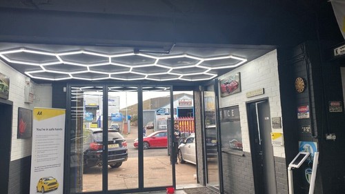 14PC Led Hexagon Garagenleuchte Innenbeleuchtung 6500K Werkstatt Lager Lamp 220V - Bild 12 von 22